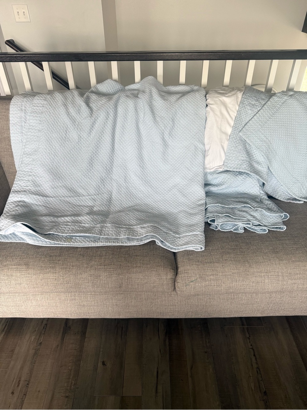 Classic Light Blue Quilted Duvet Cover - Westpoint Stevens